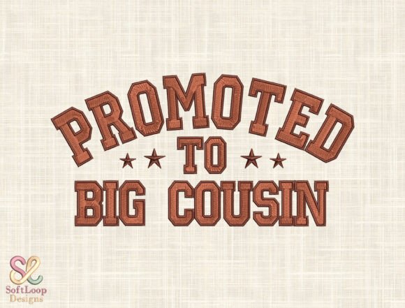 BIG COUSIN Varsity Embroidery Design