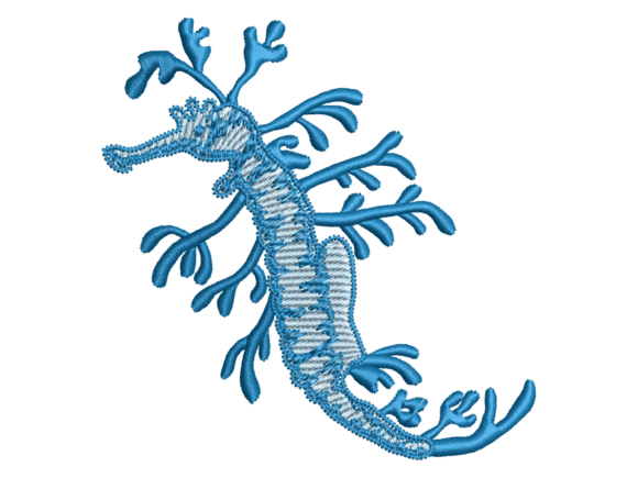 Coral Seahorse Embroidery