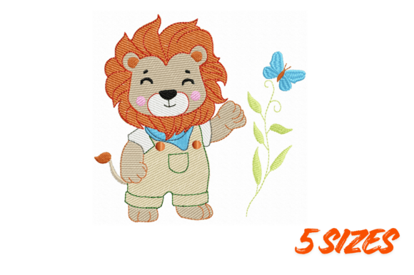 Cute Lion Baby Embroidery Design File