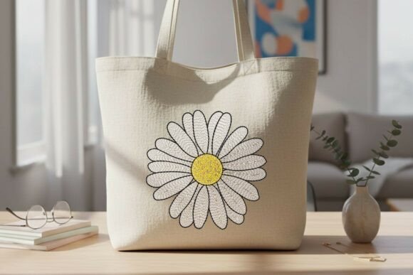 Daisy Flower Embroidery Design Set