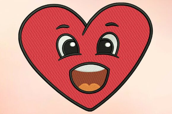 Excited Embroidery Heart Design