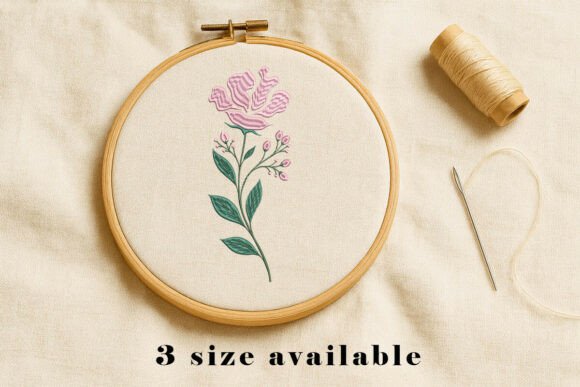 Floral Wildflower Embroidery Design