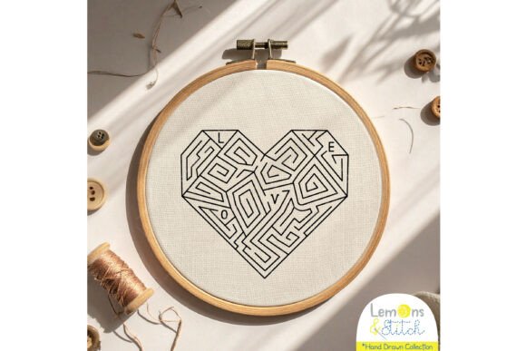 Heart Labyrinth – Hand Embroidery