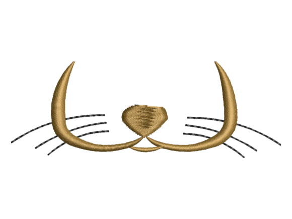 Minimal Cat Face Embroidery