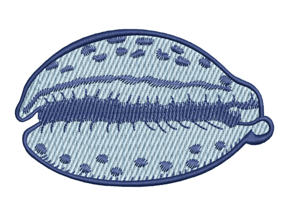 Oval Seashell Embroidery