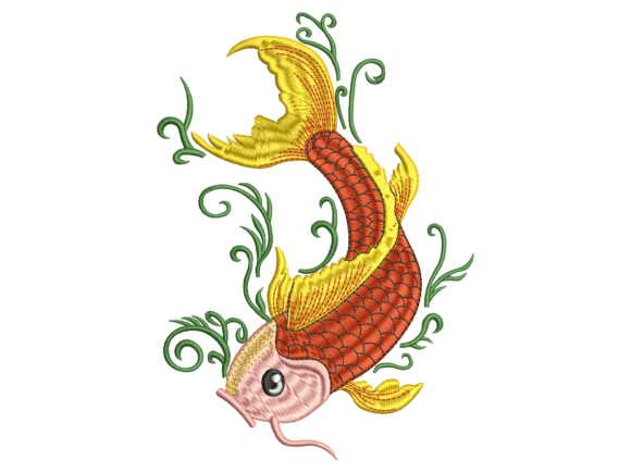 Red Koi Fish Embroidery Review
