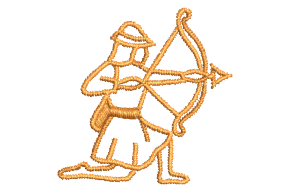 Sagittarius Zodiac Embroidery Design