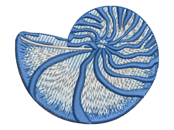 Spiral Seashell Embroidery
