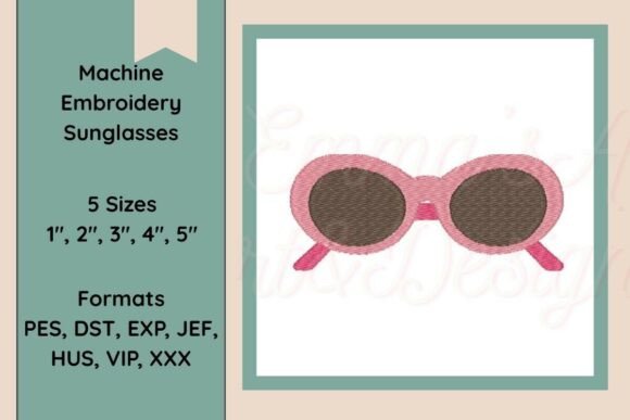 Sunglasses Machine Embroidery Design