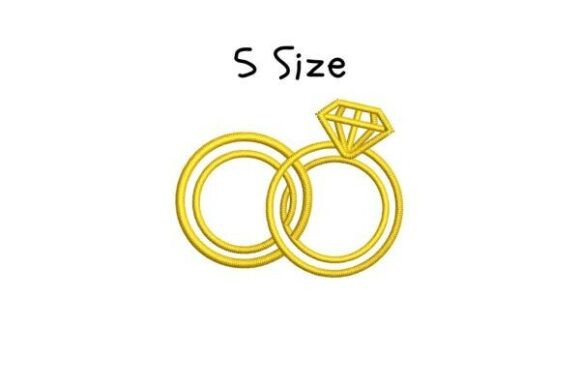 Wedding Rings Embroidery Design